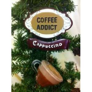  Coffee Addict Cappuccino Coffee Ornament 