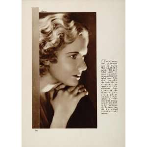  1933 Mae Clarke Actor Universal Film Movies Print 