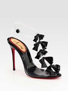 Christian Louboutin   Translucent Bow Bow Patent Leather Sandals