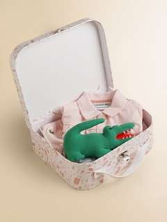Lacoste   Infants Polo Shirt, Bloomers & Plush Croc Gift Set
