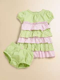 Hartstrings   Infants Ruffled Dress & Bloomers Set