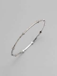 Judith Ripka   Sterling Silver Textured Bracelet    