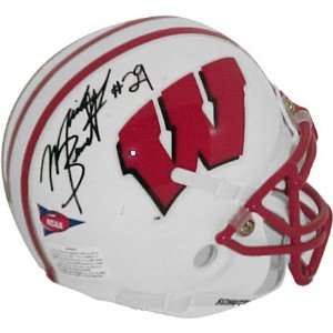 Michael Bennett Wisconsin Badgers Autographed Mini Helmet