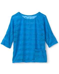 Aqua Girls Dolman Sleeve Stripe Top   Sizes S XL