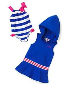 Juicy Couture Infant Girls Hooded Cover Up & Swimsuit   Sizes 3 24 
