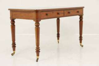 English mahogany writing table or desk fitted with two (2) drawers 