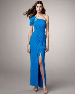 Pleated Polyester Gown  