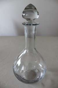 Etched Glass Wine Decanter/Carafe Decorative ****VERY NICE****  