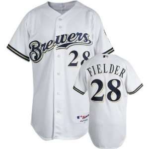 Prince Fielder #28 Milwaukee Brewers Replica Home Jersey Size 54 (XXL)