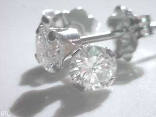 30 CT F COLOR VS2 CLARITY DIAMOND STUD EARRINGS 14KT SOLID WHITE GOLD 