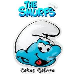 The Smurfs FACE Cake Cupcake POP TOP Decoration Toppers Layons 
