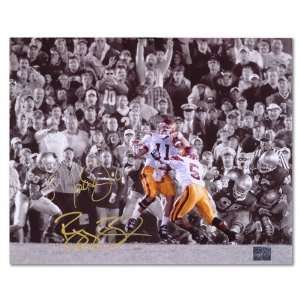 Reggie Bush and Matt Leinart USC Trojans   Push   Autographed 16x20 