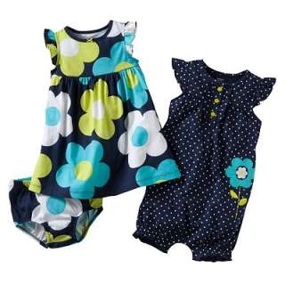 Carters 2 pk. Dotted Romper and Floral Dress   Baby