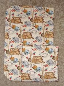   /TODDLER SHEET & PILLOWCASE  FLANNEL   AN ABUNDANCE OF FISHING GEAR