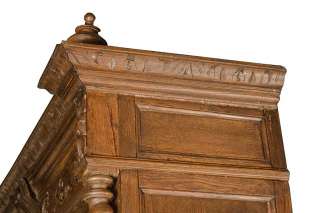   Carved Oak Converted Bookcase Locking Gun Cabinet Display Case  
