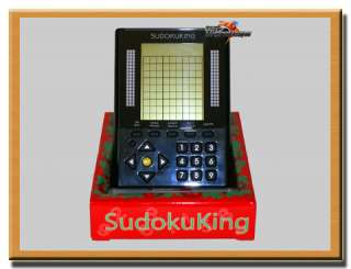 New Electronic Sudoku Handheld Game w/ Alarm Clock  Blk  