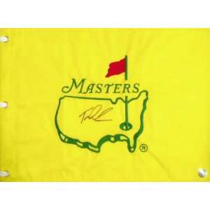 Tom Lehman Autographed Masters Golf Pin Flag