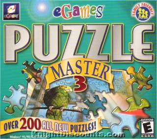 eGames PUZZLE MASTER 3 III Over 200 Puzzles PC Game NEW 743999126350 