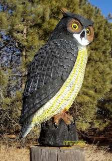 CARRY LITE GREAT HORNED OWL DECOY CROW HUNTING GARDEN SCARECROW 20 
