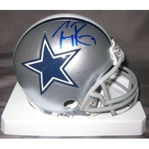 Tony Romo Dallas Cowboys NFL Hand Signed Mini Football Helmet 