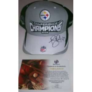 Troy Polamalu Signed Pittsburgh Steelers Conference Champions Hat