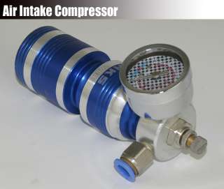   Supercharger Air Intake Fuel Gas Saver Compressor Performance Blue