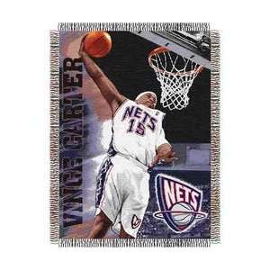 Vince Carter #15 New Jersey Nets NBA Woven Tapestry Throw Blanket by 