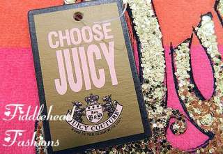 Juicy Couture Wallet Zip Clutch Velour Stripe GLITTER Bling Bag Coral 