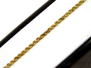  estate Rope Chain bracelet is crafted in solid 14K yellow gold 