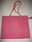 PINK CANVAS REUSABLE TOTE BAG GREAT FOR GROCERY SHOPPIN