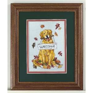  Welcome Dog Counted Cross Stitch Kit, Craft Kit Arts 