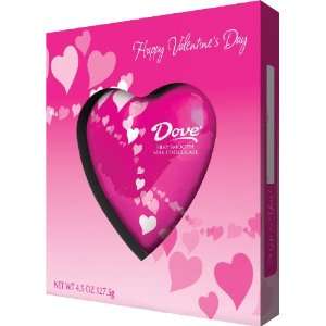 Dove Valentines Solid Heart, Milk Chocolate, 4.5 Ounce Packages (Pack 