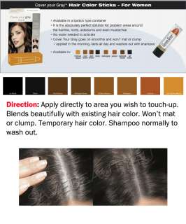 IRENE GARI COVER YOUR GRAY HAIR COLOR TOUCH UP STICK 8 COLORS  