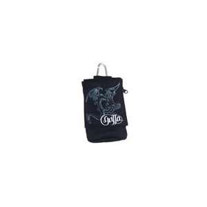 Dragon Design Pouch with Optional Carabiner (Black) for Panasonic cell 