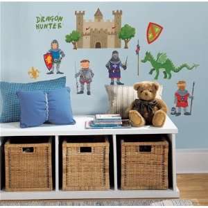  Knights, Dragon, and Castle Wall Applique Set Kitchen 