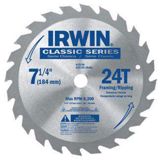IRWIN 15130 Framing/Ripping Circular Saw Blade 7 1/4 024721666673 