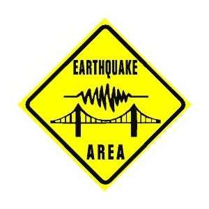  SEISMIC AREA ZONE earthquake hazard warn sign