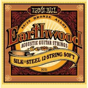  Ernie Ball 2051 Earthwood Silk & Steel Acoustic 80/20 12 String 