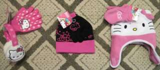 HELLO KITTY Toddler Hat & Mittens Gloves Set Choice NEW  