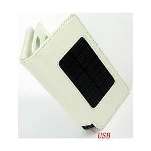  Apple iPhone 3G Leather Solar Charging Case (white 