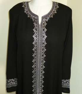   Black Abaya Women Islamic Eid Clothing Hijab Dress Jilbab   Model # 17