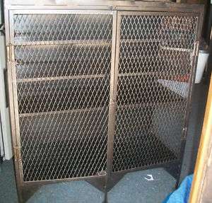 Steel tool crib storage cabinet lg lockable 4 shelves  