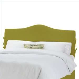   Arched Slipcover Upholstered Headboard In Twill Sage