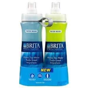  Brita BOTTLE BL GR FILTER INSIDE 2PK 20 Ounce Water Purifier Bottle 