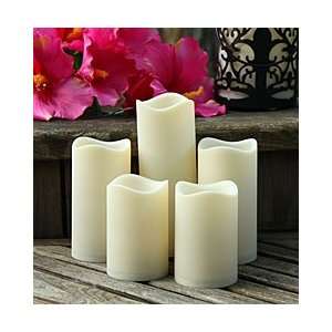  Outdoor Flameless Candles Set of 5 with 5 Hour Timer