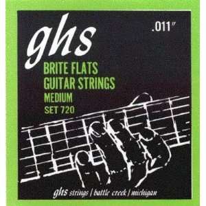 GHS Electric Guitar   Brite Flats (Ground Roundwound) Medium, .011 