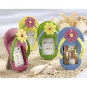  Flip Flop Photo Frame with Flower Accent Set of 4 (Set of 