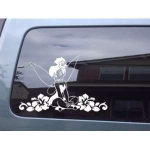  Tinkerbell Hibiscus Flowers Decal Sticker  ST0008  5L x 7 