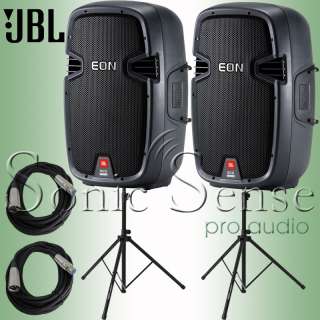 JBL EON 510 10 Inch Active Loudspeakers EON510 EON 510 Pair Stands 