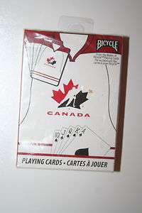 TEAM CANADA HOCKEY WHITE JERSEY BICYCLE 52 PLAYING CARDS NEW  